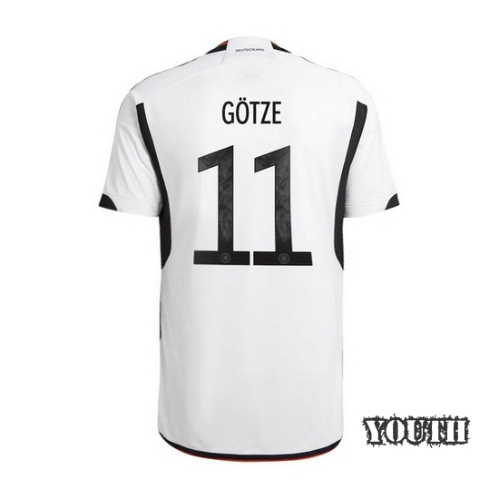 22/23 Mario Gotze Germany Home Youth Soccer Jersey - Click Image to Close