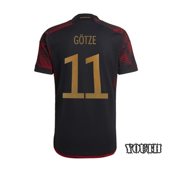 2022/23 Mario Gotze Germany Away Youth Soccer Jersey