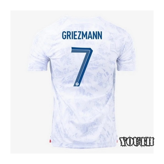 2022/23 Antoine Griezmann France Away Youth Soccer Jersey