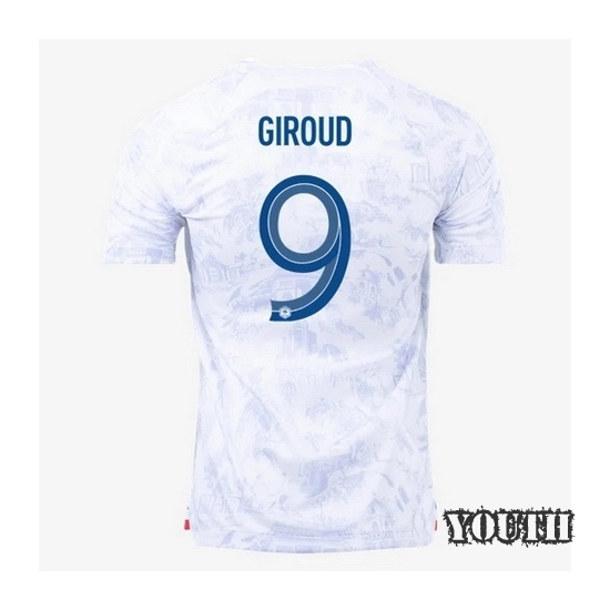 2022/23 Olivier Giroud France Away Youth Soccer Jersey
