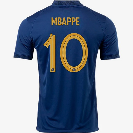2022/23 Kylian Mbappe France Home Men's Soccer Jersey