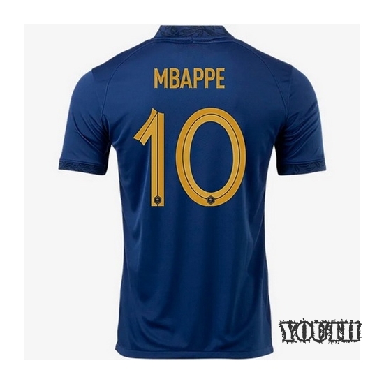 22/23 Kylian Mbappe France Home Youth Soccer Jersey