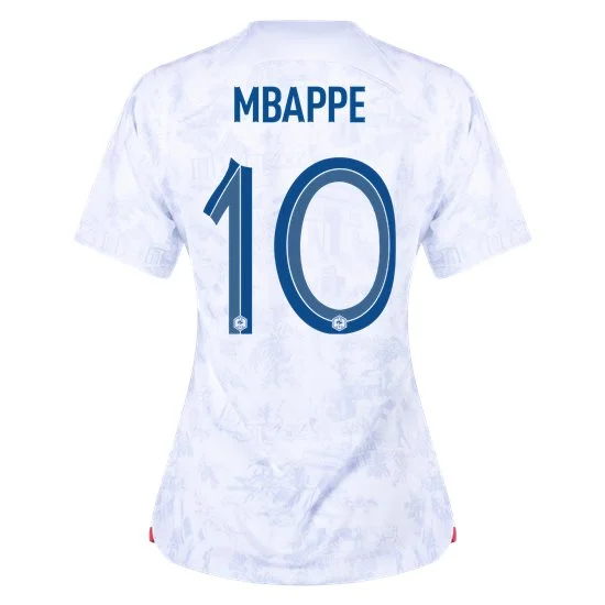 2022/2023 Kylian Mbappe France Away Women's Soccer Jersey