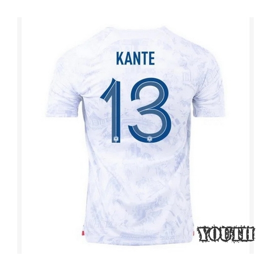 2022/23 N'Golo Kante France Away Youth Soccer Jersey