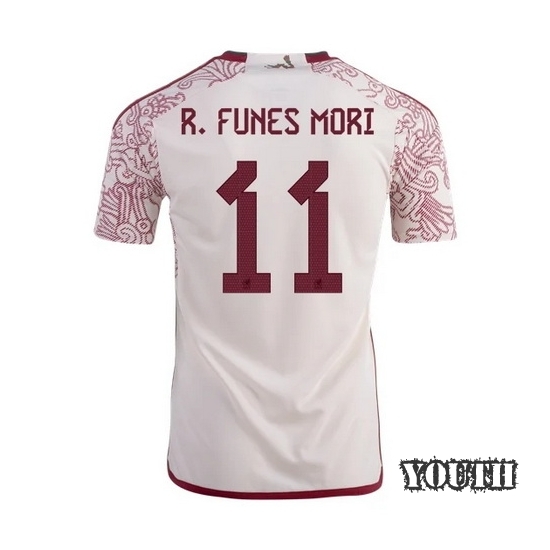 2022/23 Rogelio Funes Mori Mexico Away Youth Soccer Jersey