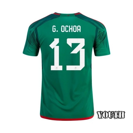 22/23 Guillermo Ochoa Mexico Home Youth Soccer Jersey