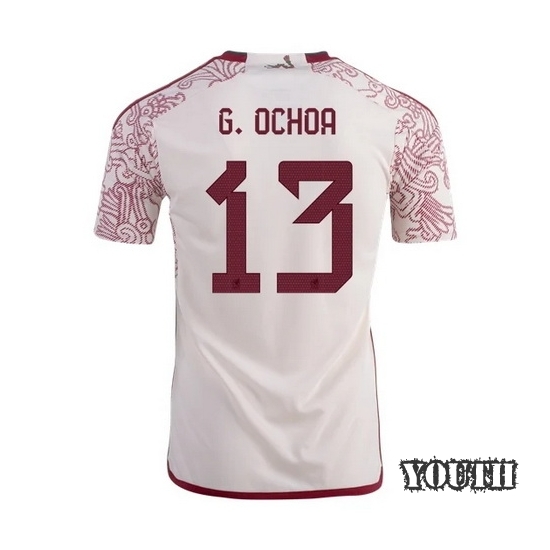 2022/23 Guillermo Ochoa Mexico Away Youth Soccer Jersey