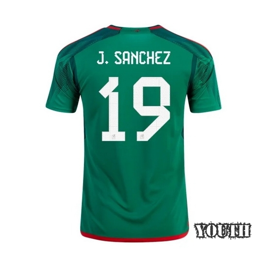 22/23 Jorge Sanchez Mexico Home Youth Soccer Jersey