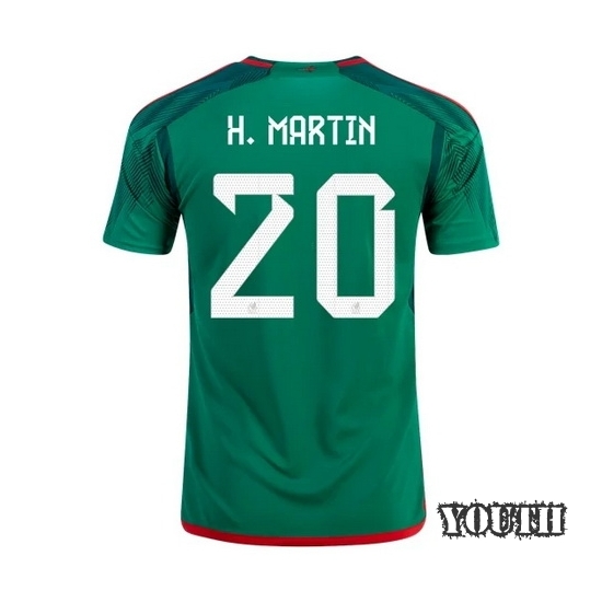 22/23 Henry Martin Mexico Home Youth Soccer Jersey