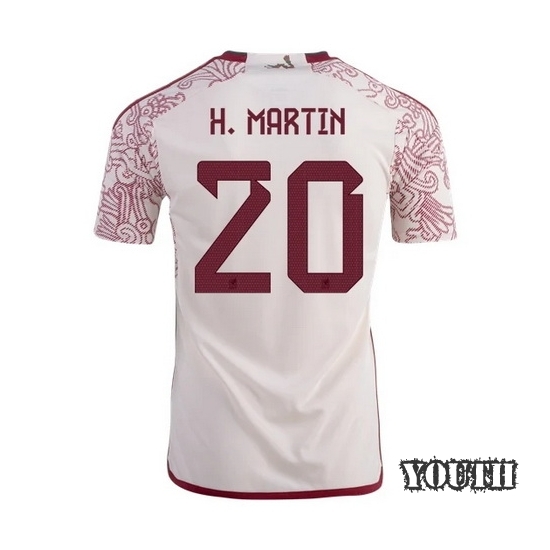 2022/23 Henry Martin Mexico Away Youth Soccer Jersey