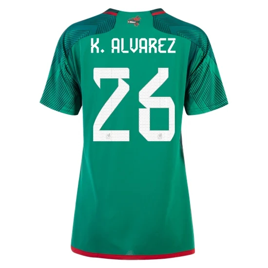 22/23 Kevin Alvarez Mexico Home Women's Soccer Jersey
