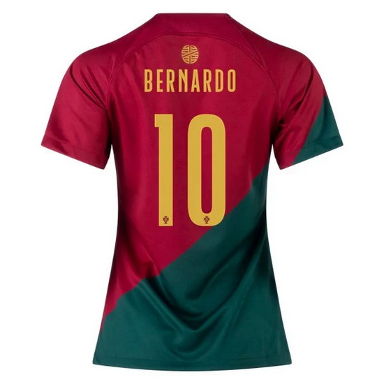 22/23 Bernardo Silva Portugal Home Women's Soccer Jersey