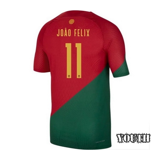 22/23 Joao Felix Portugal Home Youth Soccer Jersey