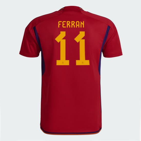 2022/23 Ferran Torres Spain Home Men's Soccer Jersey
