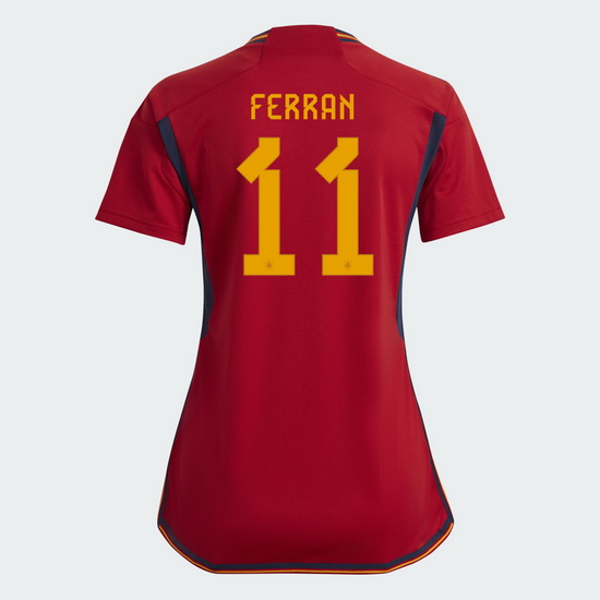 22/23 Ferran Torres Spain Home Women's Soccer Jersey