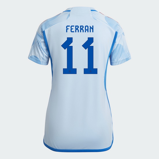 2022/2023 Ferran Torres Spain Away Women's Soccer Jersey