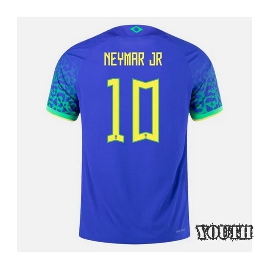 2022/23 Neymar Brazil Away Youth Soccer Jersey