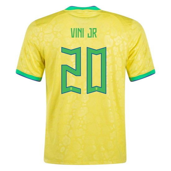 2022/23 Vini Jr Brazil Home Men's Soccer Jersey
