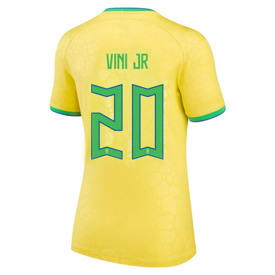 22/23 Vini Jr Brazil Home Women's Soccer Jersey