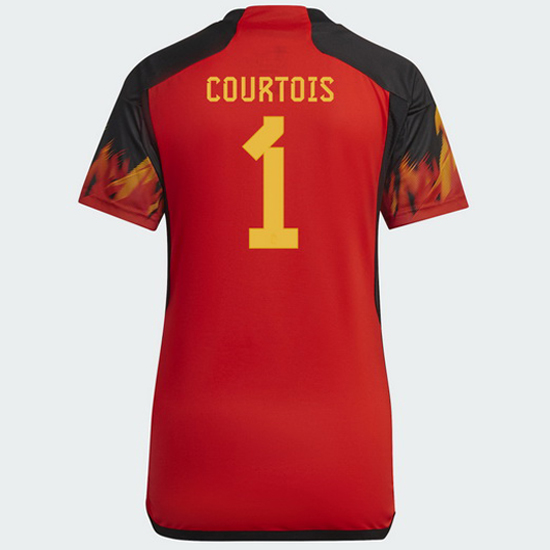 22/23 Thibaut Courtois Belgium Home Women's Soccer Jersey