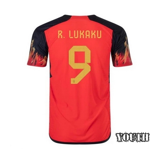 22/23 Romelu Lukaku Belgium Home Youth Soccer Jersey