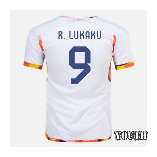 2022/23 Romelu Lukaku Belgium Away Youth Soccer Jersey