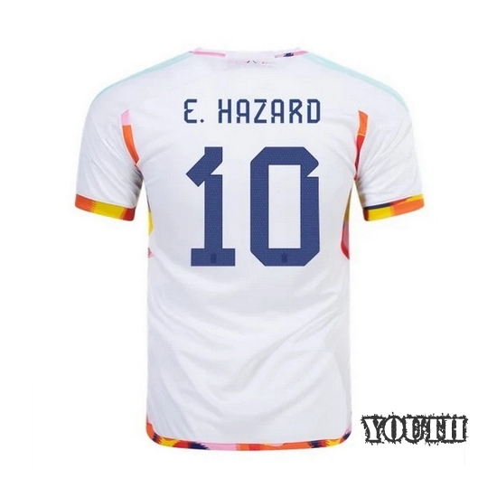2022/23 Eden Hazard Belgium Away Youth Soccer Jersey