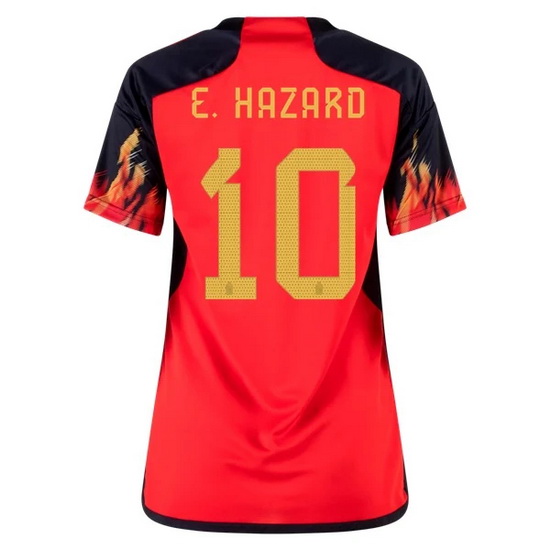 22/23 Eden Hazard Belgium Home Women's Soccer Jersey
