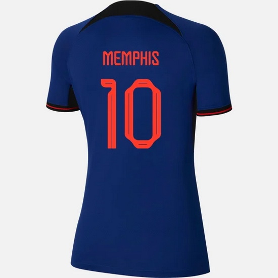 2022/2023 Memphis Depay Netherlands Away Women's Soccer Jersey