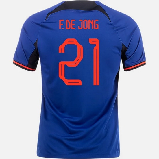 2022/2023 Frenkie de Jong Netherlands Away Men's Soccer Jersey