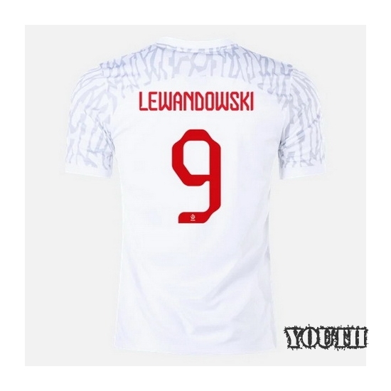 22/23 Robert Lewandowski Poland Home Youth Soccer Jersey - Click Image to Close