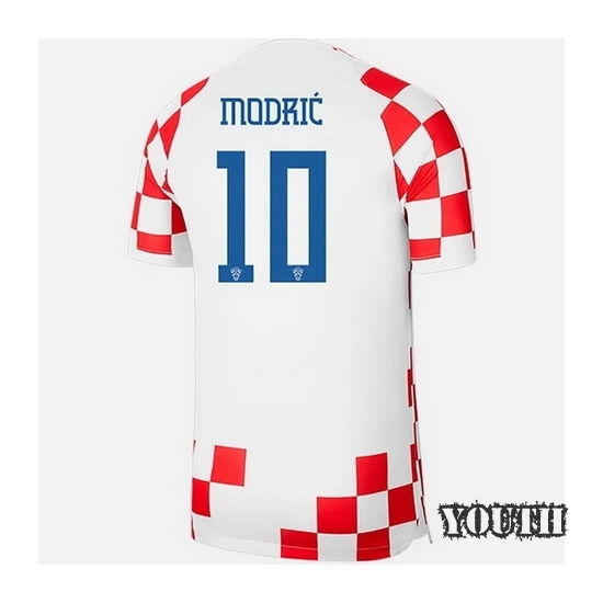 22/23 Luka Modric Croatia Home Youth Soccer Jersey