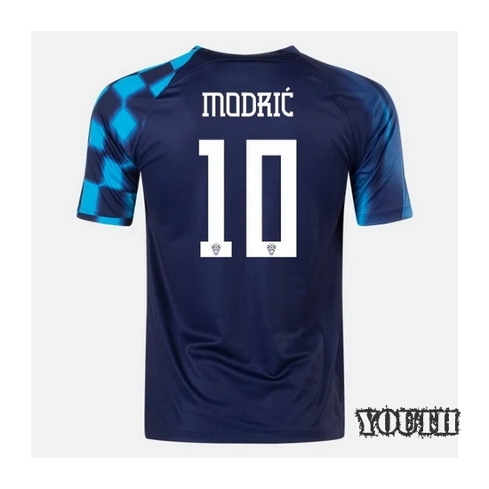 2022/23 Luka Modric Croatia Away Youth Soccer Jersey