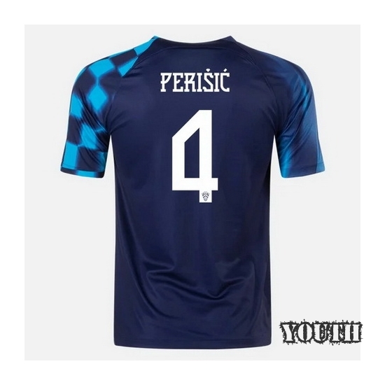 2022/23 Ivan Perisic Croatia Away Youth Soccer Jersey