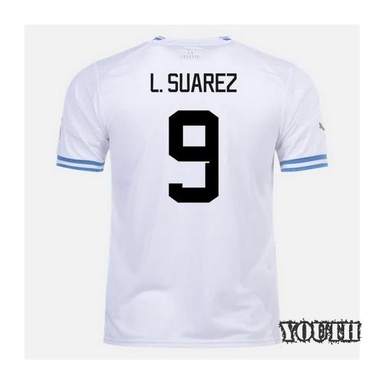 22/23 Luis Suarez Uruguay Home Youth Soccer Jersey