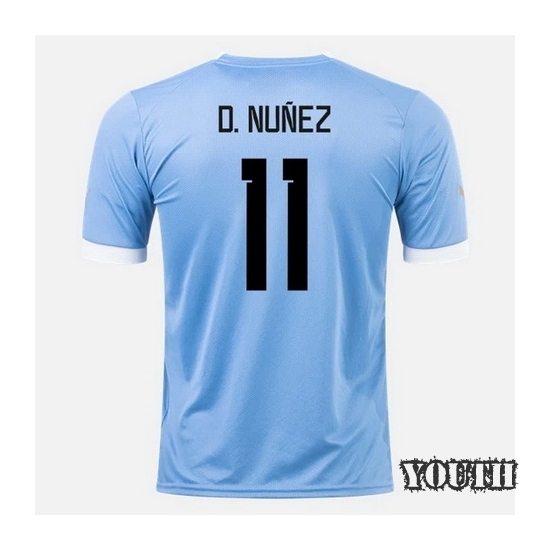 2022/23 Darwin Nunez Uruguay Away Youth Soccer Jersey