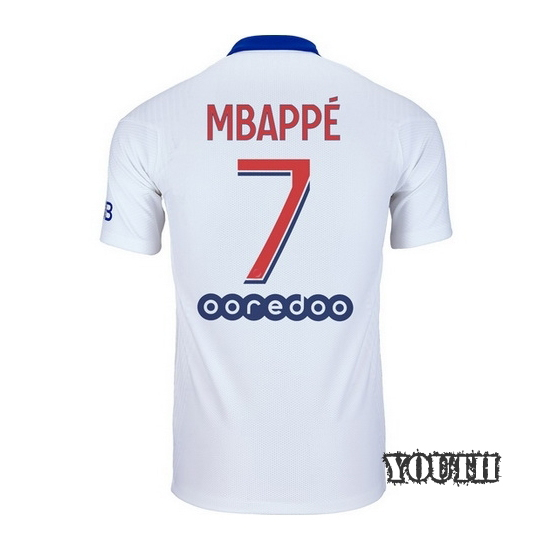 2020/21 Kylian Mbappe PSG Away Youth Soccer Jersey