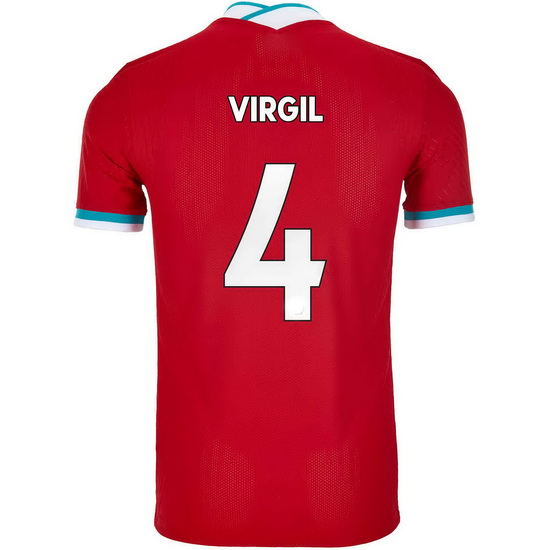 2020/21 Virgil Van Dijk Liverpool Home Men's Soccer Jersey