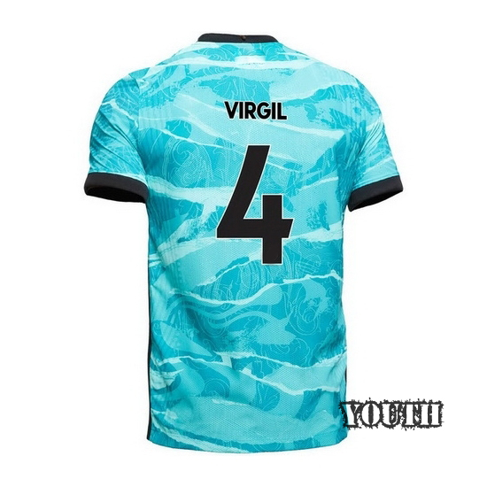2020/21 Virgil Van Dijk Liverpool Away Youth Soccer Jersey