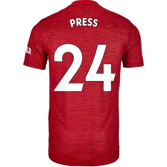 2020/21 Christen Press Manchester United Home Men's Soccer Jersey