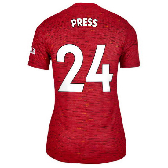20/21 Christen Press Manchester United Home Women's Soccer Jersey