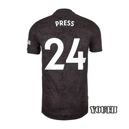 2020/21 Christen Press Manchester United Away Youth Soccer Jersey