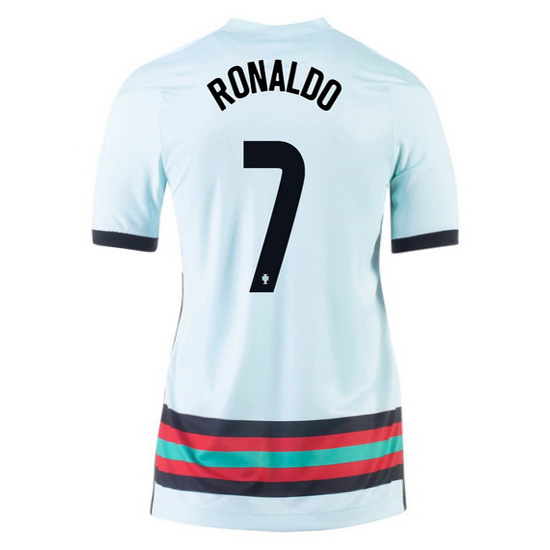 2020 Cristiano Ronaldo Portugal Away Women's Soccer Jersey - Click Image to Close