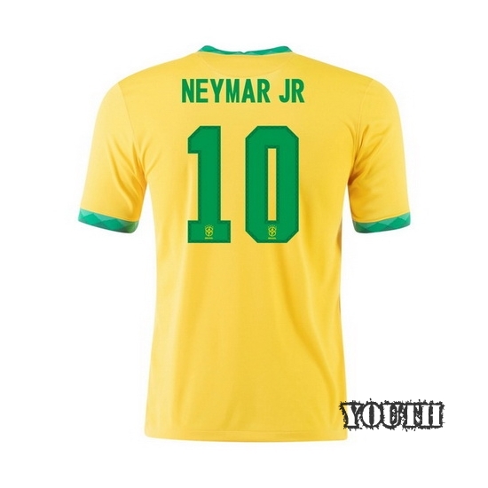 2020 Neymar JR Brazil Home Youth Soccer Jersey