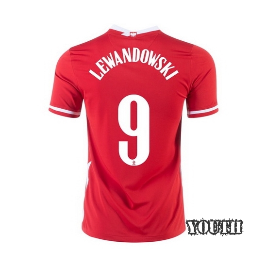 2020 Robert Lewandowski Poland Away Youth Soccer Jersey
