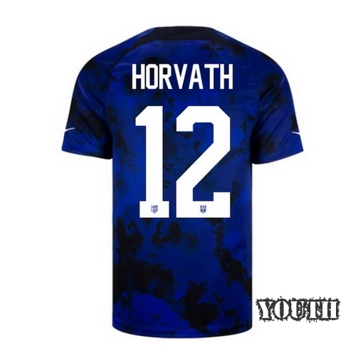 22/23 Ethan Horvath USA Away Youth Soccer Jersey