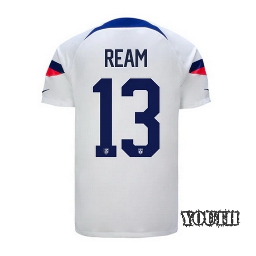 2022/23 Tim Ream USA Home Youth Soccer Jersey