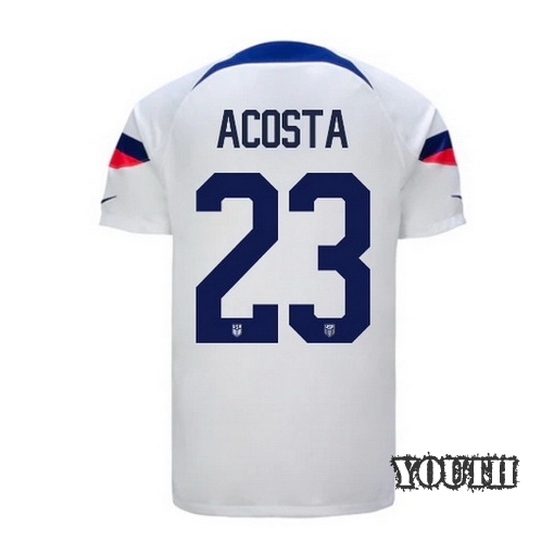 2022/23 Kellyn Acosta USA Home Youth Soccer Jersey - Click Image to Close