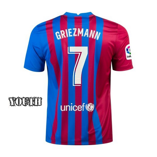 2021/22 Antoine Griezmann Barcelona Home Youth Soccer Jersey - Click Image to Close