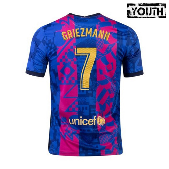 2021/2022 Antoine Griezmann Barcelona Third Youth Jersey - Click Image to Close
